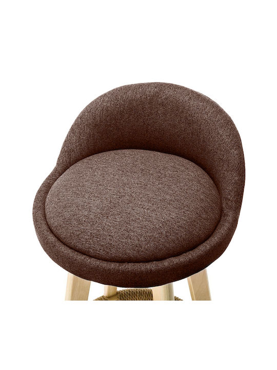 Taburet Bar Cu Spătar Din Lemn Loft Maro 37x37x80cm