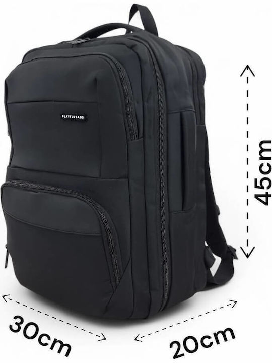 Playful Bags Backpack for Laptop in Black Colour