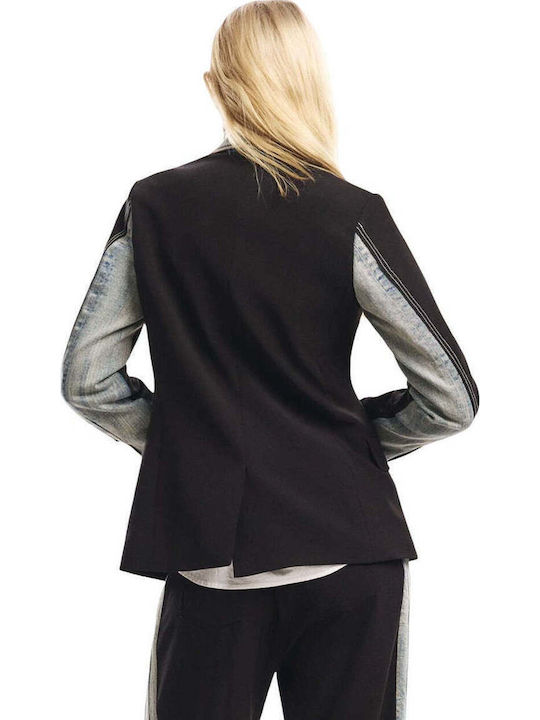 Desigual Sacou Dama Lung Negru