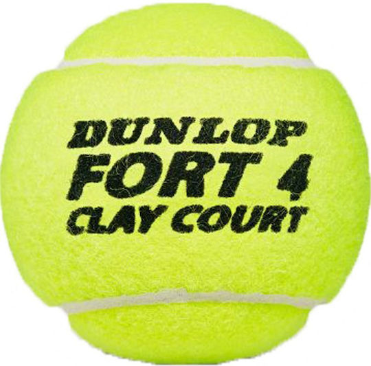 Dunlop Fort Clay Court Тенис Топки 4 Бройки 601613