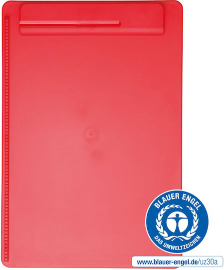 Maul Simple A4 Clipboard Made Recycled Plastic Eco Maul Go Red