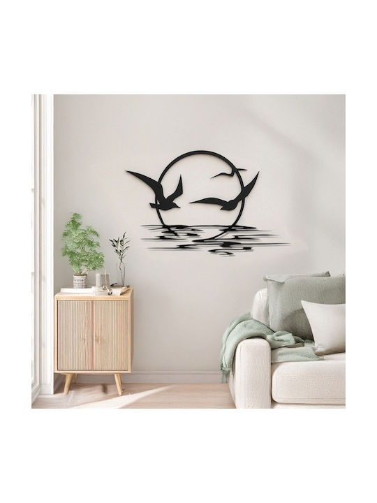 Pakketo 3D Decorative Silhouette Sunsy Pakooworld Black Metallic 60x1.5x40cm