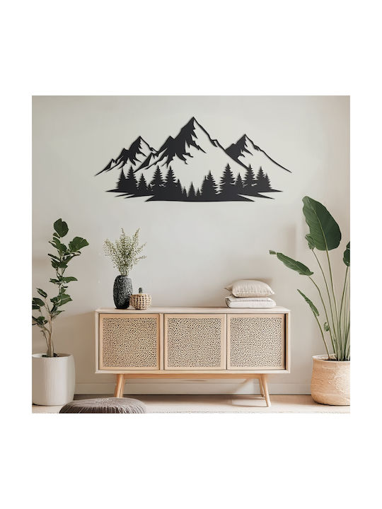 Pakketo Decorative Silhouette Onfia Pakooworld Black Made of Metal 70x1.5x30cm