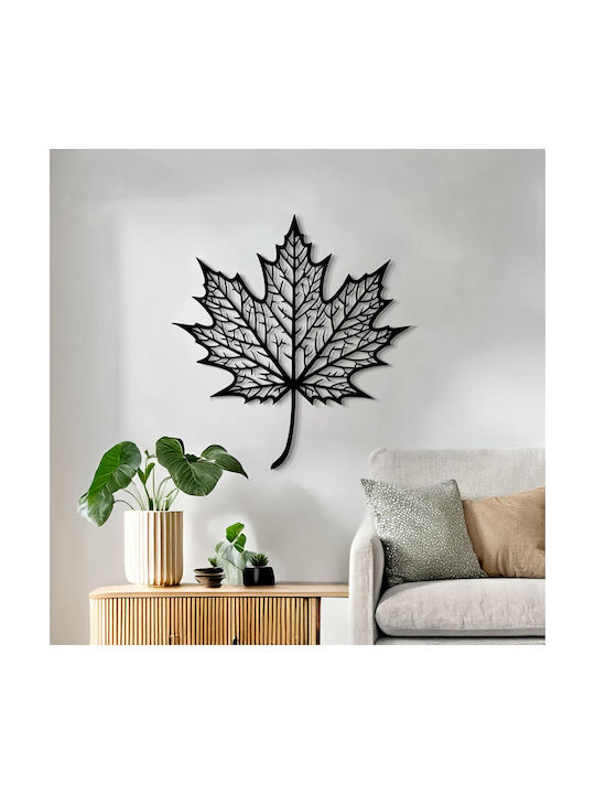 Pakketo Decorative Silhouette Flowy Black Made of Metal 40x1.5x40cm