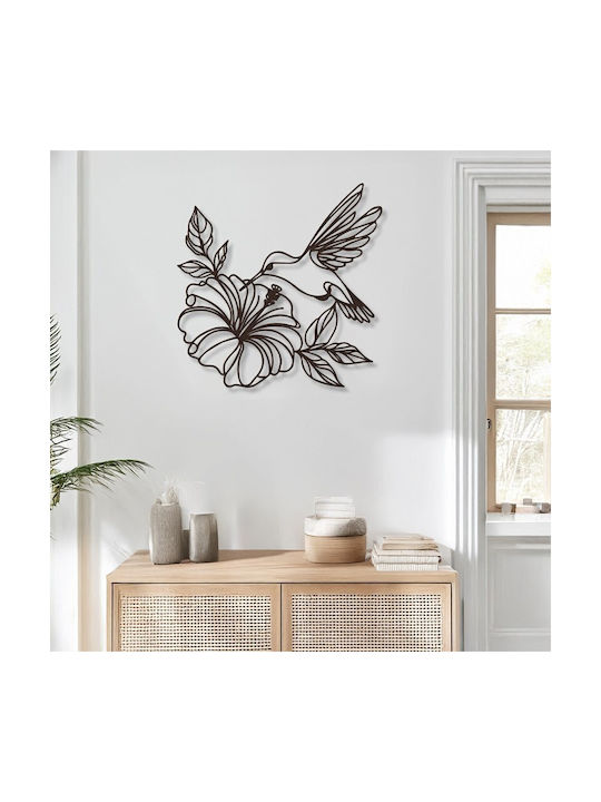 Pakketo Decorative Silhouette Folou Pakooworld Black Made of Metal 60x1.5x60cm