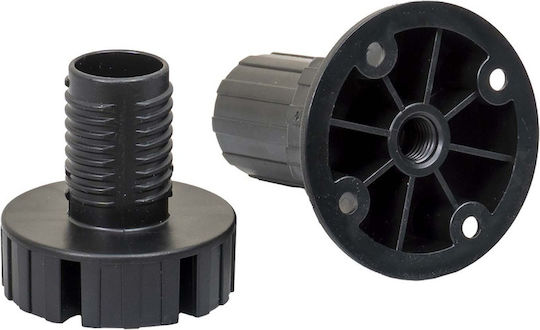 Picior de Mobilier din Plastic cu Reglaj Potrivit pentru Dulap / Șifonier 11.5cm Negru