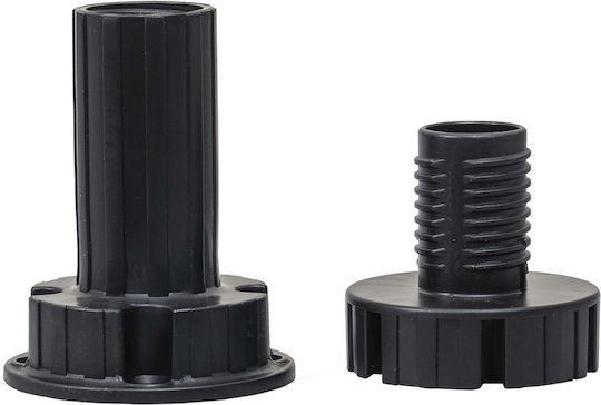 Picior de Mobilier din Plastic cu Reglaj Potrivit pentru Dulap / Șifonier 15cm Negru