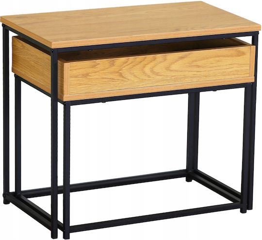 Set Zigon Rectangular Din Lemn Masiv Bej 2 Buc M60xL30xÎ50cm