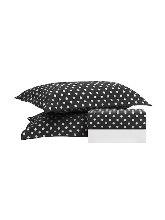 Beauty Home Set Quilt Single 160x230cm Art 10101 Black 10101PMMM-Black 350 GSM