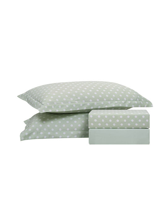 Beauty Home Set Steppdecke Einzel 160x230cm Art 10101 Mint 10101ΠΜΜΟ-Mint 350 GSM