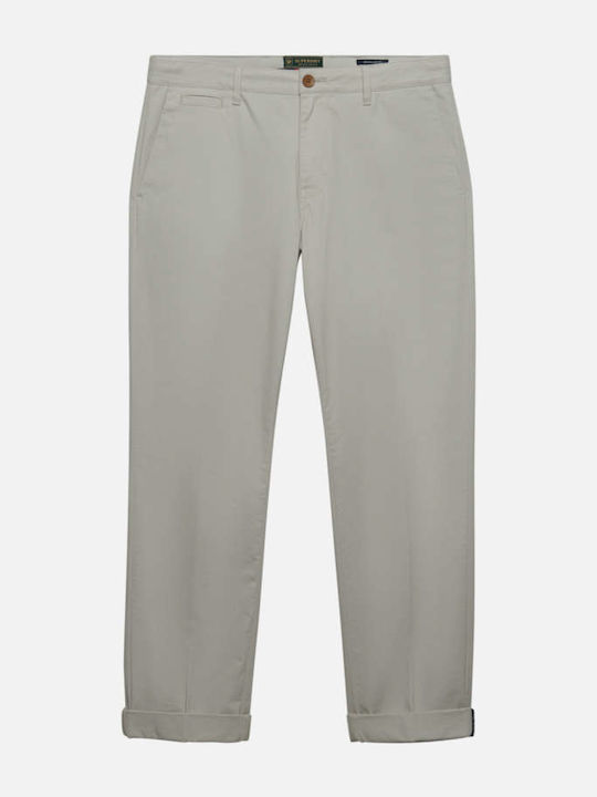 Elastic White Chino Trousers