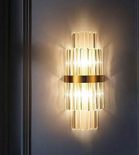 Home Lighting Celia Lampa De Perete Auriu 20x50cm Home Lighting Celia Lampa De Perete Auriu 20x50cm