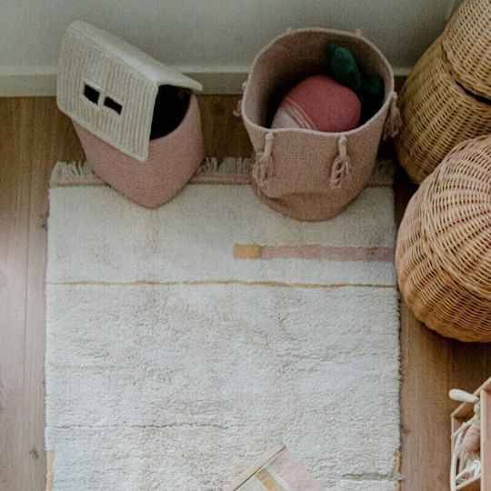 Lorena Canals Lanes Vintage Kinderteppich Rosa 90x130cm