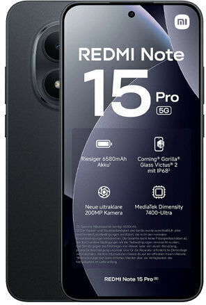 Xiaomi Redmi Note 15 Pro 5G Dual SIM (8/256GB) Black