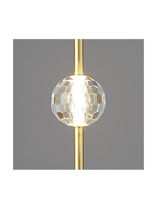 Home Lighting Glow Φωτιστικό Τοίχου με Ενσωματωμένο LED και Θερμό Λευκό Φως Χρυσό