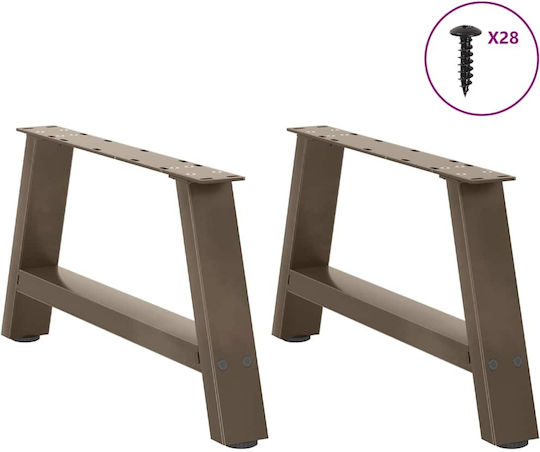 vidaXL Picior Metalic de Mobilier 2 Bucăți 60x30cm Roz