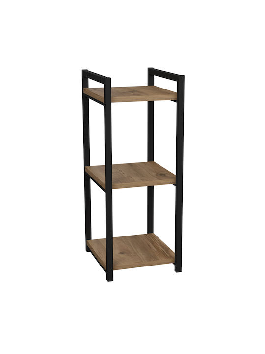 Bookcase Harvey Black-natural 33x28x70cm