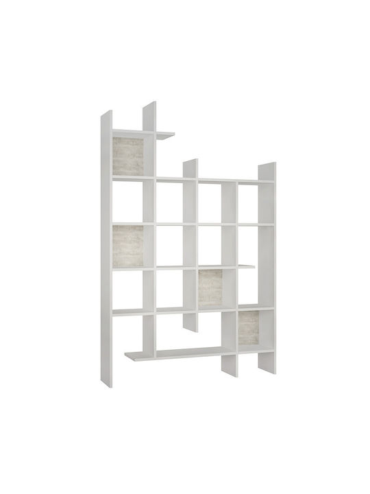 Βιβλιοθήκη Manco Λευκό 122x25.5x188εκ.