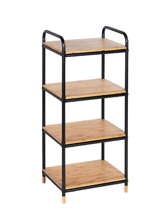 Loft Bookcase Natural Black 72x33.5x92.5cm