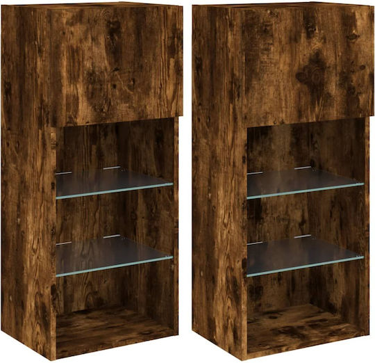 Wall Cabinets (2 Pieces) 40.5x30x90 cm