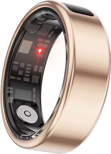Avizar Saturn Smart Ring 19.8mm Αδιάβροχο με Παλμογράφο Χρυσό