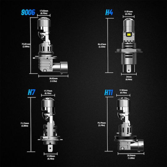NovSight Car and Motorcycle Lamp HB4-9006 Canbus LED 6500K Cold White 12V 60W