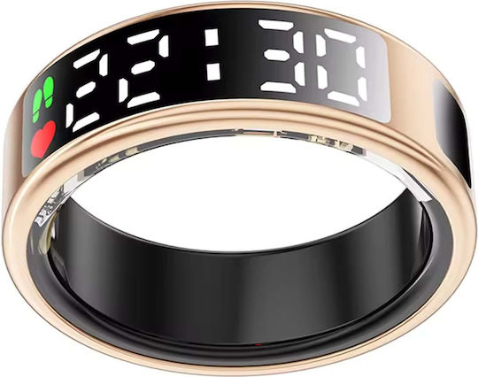 Avizar Saturn Intelligente Ringe 18.1mm Wasserdicht mit Herzfrequenzsensor Gold