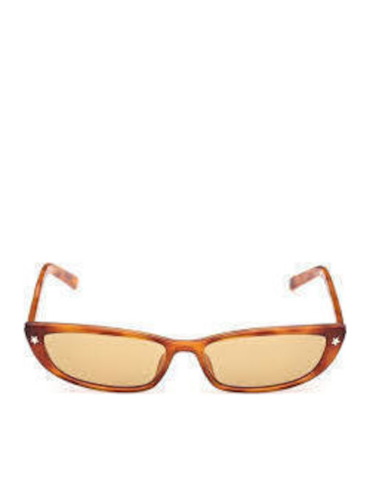 Guess Unisex Sonnenbrillen mit Schwarz Tartaruga Horn umrandetem Rahmen und Gelben Gläsern GJ00001 53E