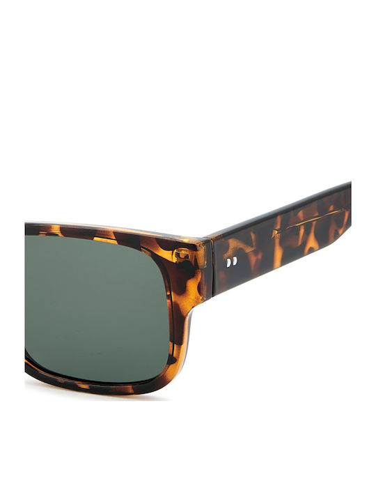 Prive Revaux Unisex Sunglasses with Brown Tartaruga Horn-Rimmed Frame and Green Lens PR3013/G/S PHW/QT