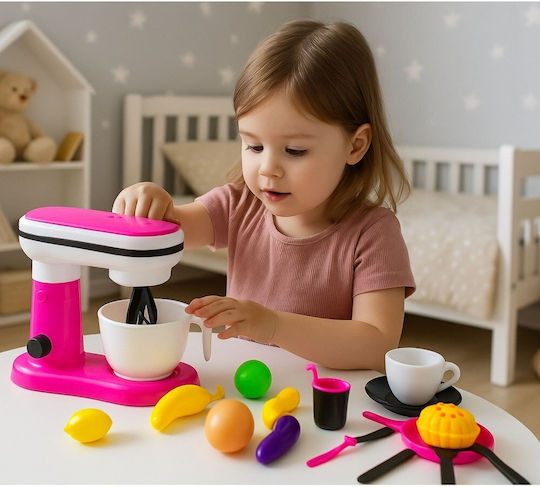 Robot Kitchen Toy Blender Children Accessories Fruits Pink