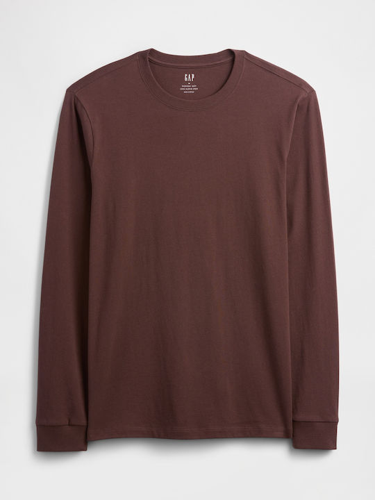 Langarm Herrenbluse Braun