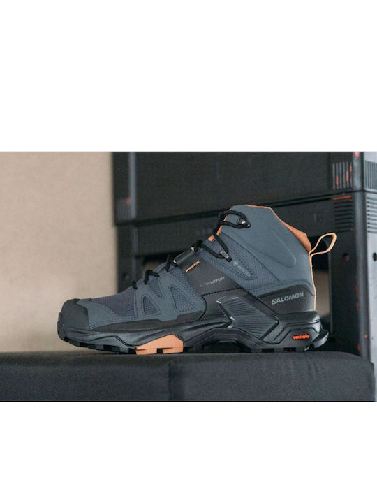 Salomon X Ultra 4 Mid GTX Women's Hiking Waterproof Boots with Gore-Tex Membrane Ebony / Mocha Mousse / Almond Creame