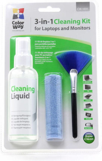 Colorway Liquid + Cloth + Plastic Screen & Surface Cleaner Kit Cw-1031