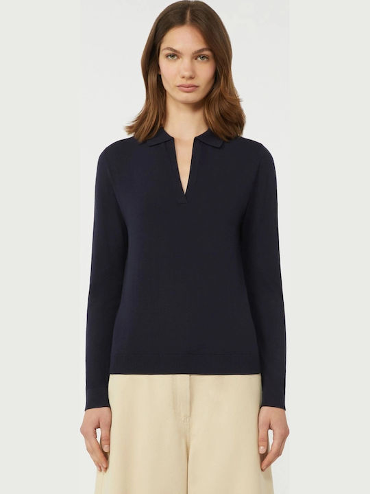 Viscose Damen Pullover Blau