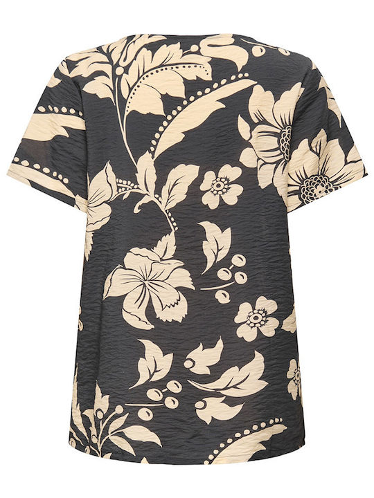 Women's Blouse with 3/4 Sleeve Black