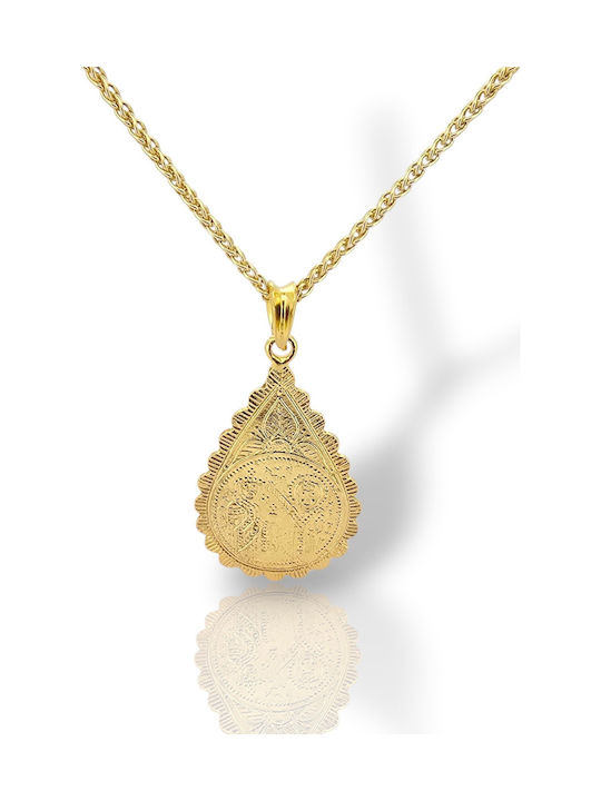 Mentzos Necklace Constantine Talisman Made of Gold Plated Silver