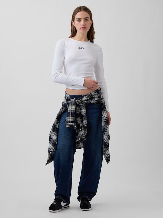 Γυναικείο Crop Top Βαμβακερό Fresh White