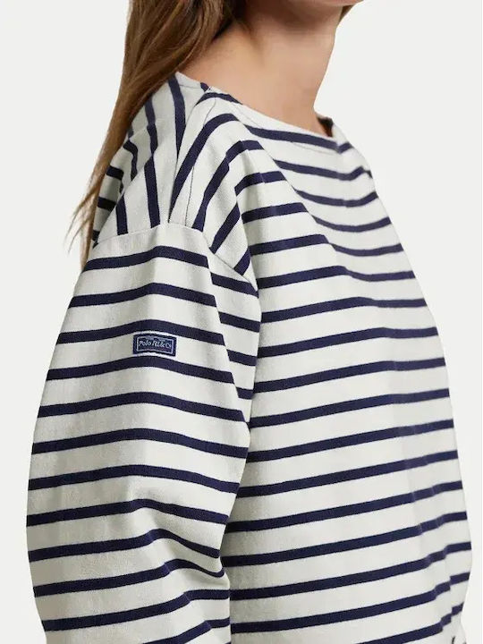 Γυναικεία Μπλούζα Ριγέ White/navy