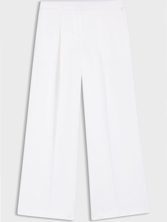 Women's Linen Trousers in Relaxed Fit White
