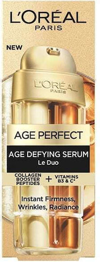 L'Oreal Paris Age Perfect Le Duo Антистареещ Серум за Лице с Витамин C и Ниацинамид за Блясък и Стягане 30ml