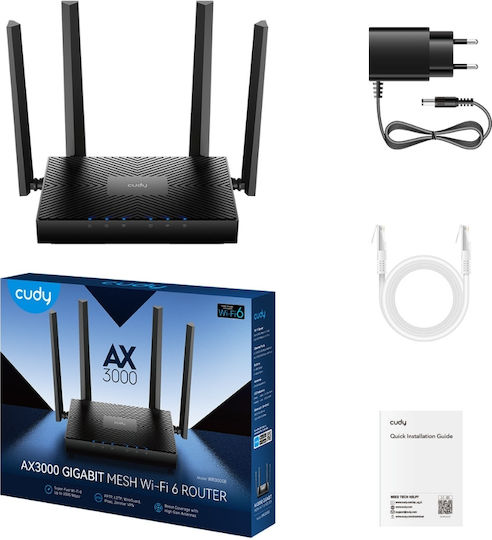 Cudy WR3000E v2 Wireless Router Wi‑Fi 6 with 4 Gigabit Ports