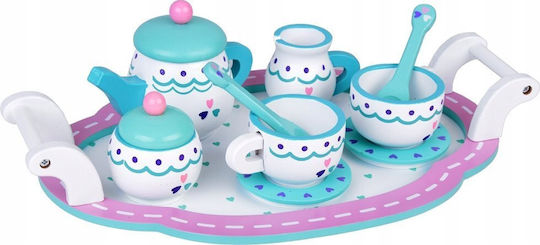 Wooden Tea Set Coffee Maker Cups Carafe Tray Za5385