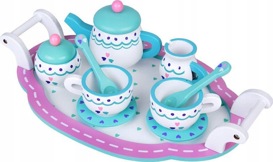 Wooden Tea Set Coffee Maker Cups Carafe Tray Za5385