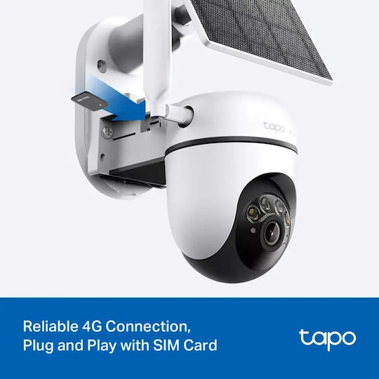 TP-LINK Tapo C615G KIT v1 IP Surveillance Camera 4G Full HD+ 3MP Waterproof Battery Powered with Two-Way Communication and 4mm Lens