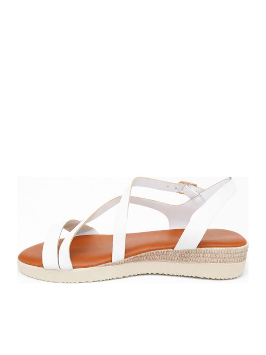 Weiß Flache Sandalen für Damen