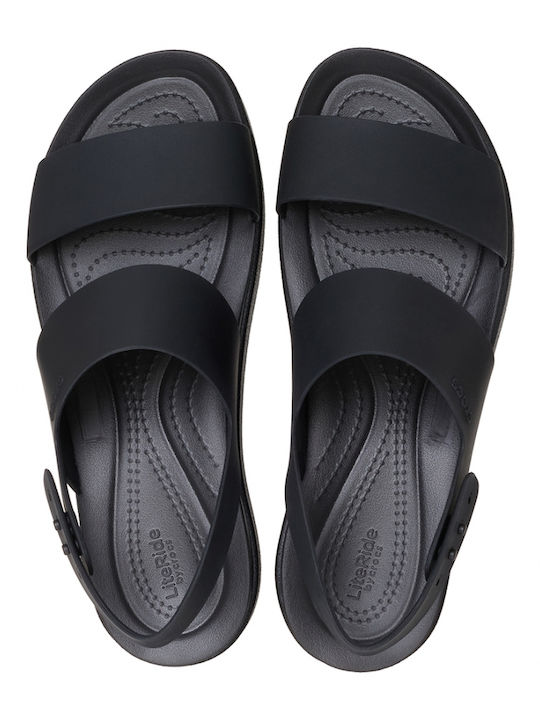 Brooklyn Γυναικεία Ανατομικά Σανδάλια Flatforms Μαύρα