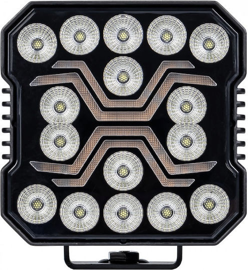 Kamar Квадратен Фар За Автомобил LED 12 / 24V 60W 10см С Бял Светлинен Цвят 1 Брой