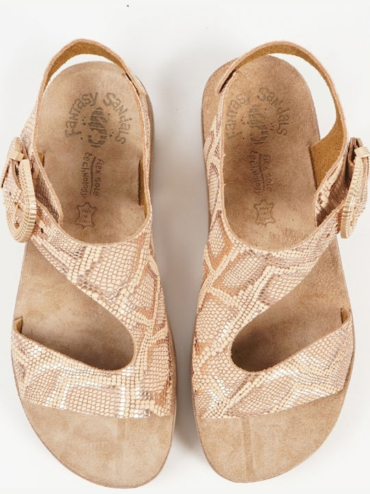 Leather Women's Anatomic Gold Sandals