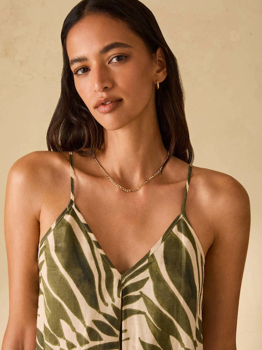 Summer Midi Dress Khaki Beige
