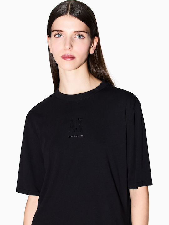 Sommer Mini T-Shirt Damenkleid Schwarz